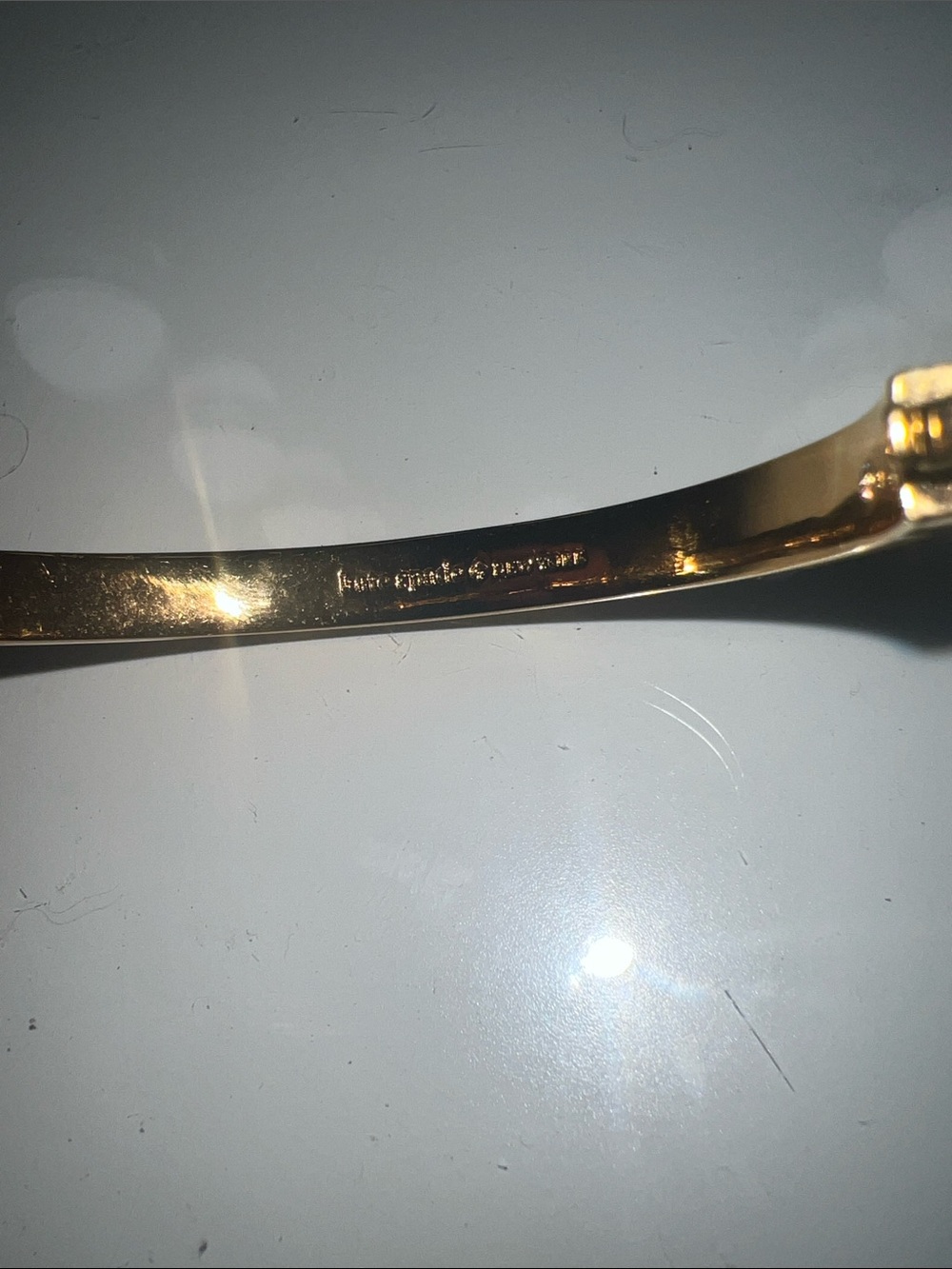 Kate spade Gold Black and White Enamel Bangle Bracelet - Picture 6 of 6
